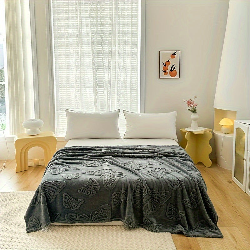 Tufted Throw Blanket-Premium Flannel Fleece for All-Season Cozy Comfort | Versatile Use: Bed, Couch, Office, Camping, Lunch Nap & Air Conditioning | Ultra-Soft, Lightweight & Stylish Home Decor