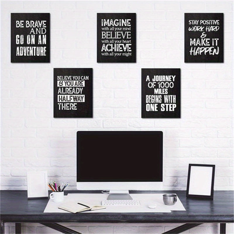 Set of 6 Inspirational Quotes - 8x10 Inch Unframed Paper Art Prints | Motivational Wall Posters for Classroom, Office, Living Room Decor