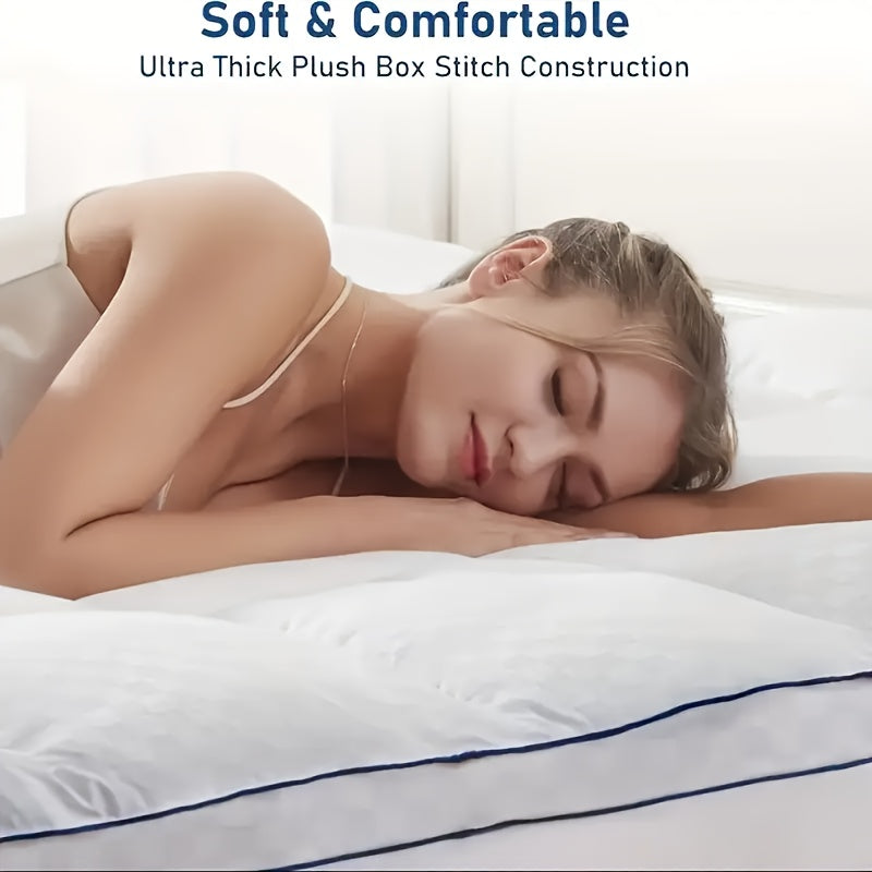 Extra Thick Mattress Padhave A Productive Night'S Sleep, Mattress Topper Cooling Mattress Protector with 8-21 Inch Deep Pocket.1000Gsm