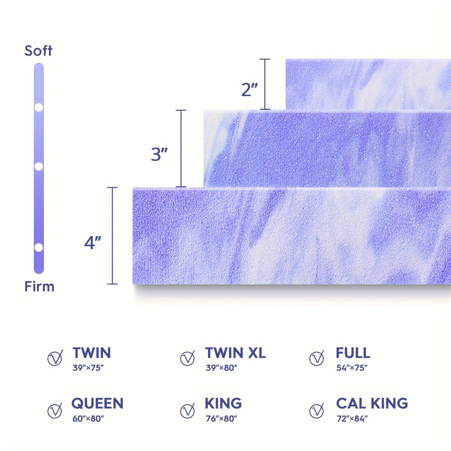 2/3/4 Inch Ventilated Design Mattress Topper, Cooling Gel Infused Swirl Foam Pad For Enhanced Deep Sleep, Bed Topper For Body Support, Christmas Gift