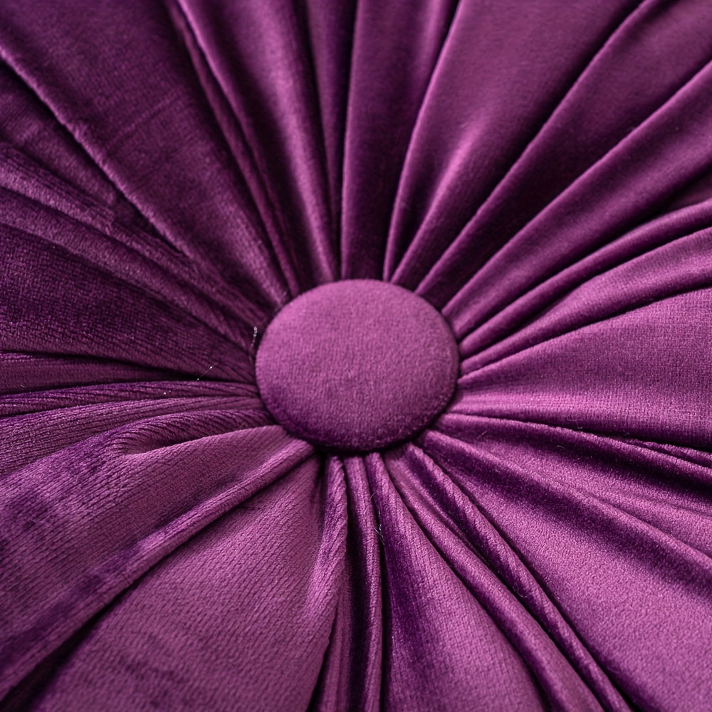 Luxurious Velvet Flower-Shaped Throw Pillow with Pillow Core - Elegant Round Cushion for Sofa, Bed, Living Room Decor, Christmas Home Decoration, Hand Wash Only, Perfect Gift for Family
