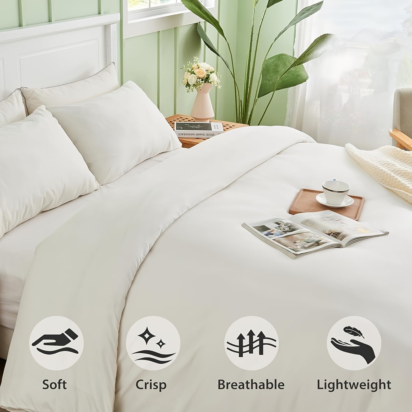 3pcs Jersey Duvet Cover Set, T-Shirt Soft Comfy Bedding Set With Zipper Closure, Sanded, Breathable, All-Season, Includes 1 Duvet Cover & 2 Pillow Shams, Cozy Bedding For Bedroom Or Guest Room, Gifts For The Family, Without C