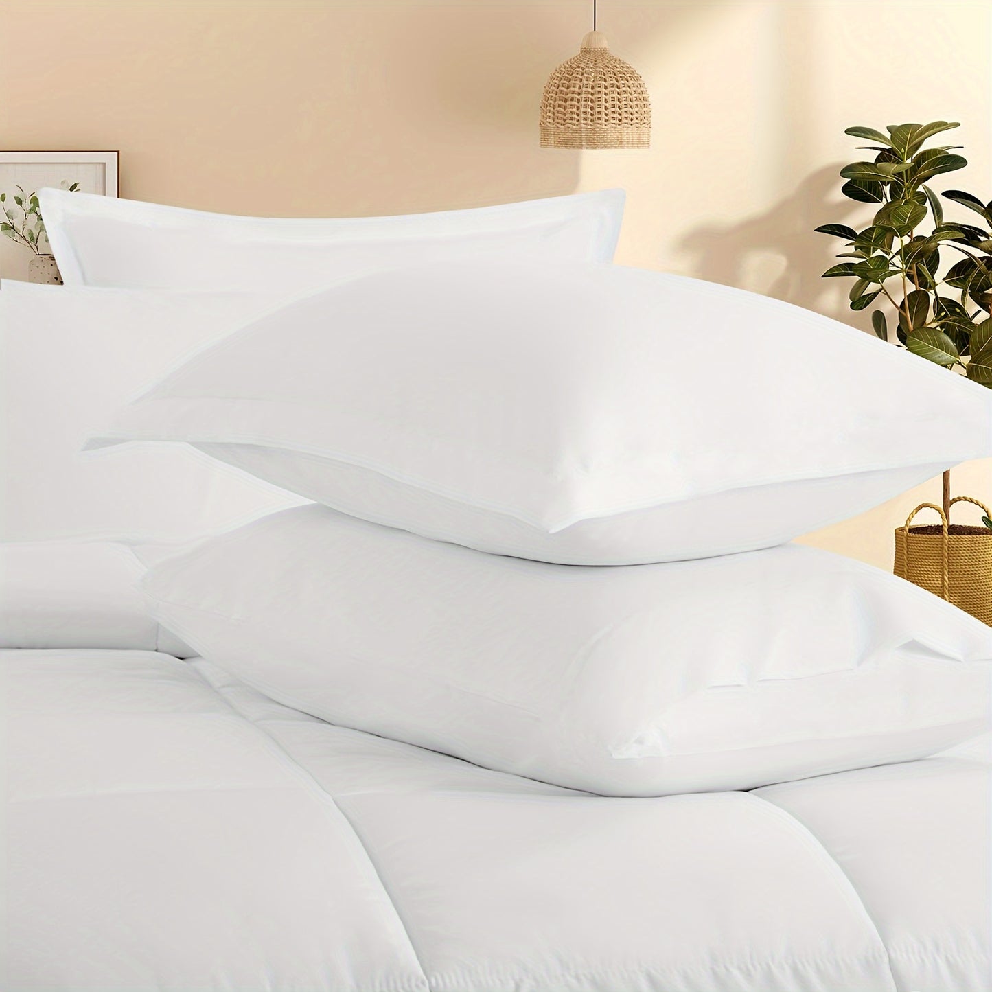 7pcs Ultra-Soft Bed In A Bag, Down Alternative Bedding Sets with All Season Quilted Comforter, Flat Sheet, Fitted Sheet, Pillowcases - Gifts for The Family And Friends, RUIKASI, Machine Washable, Polyester 100, Acrylic 15, Sa
