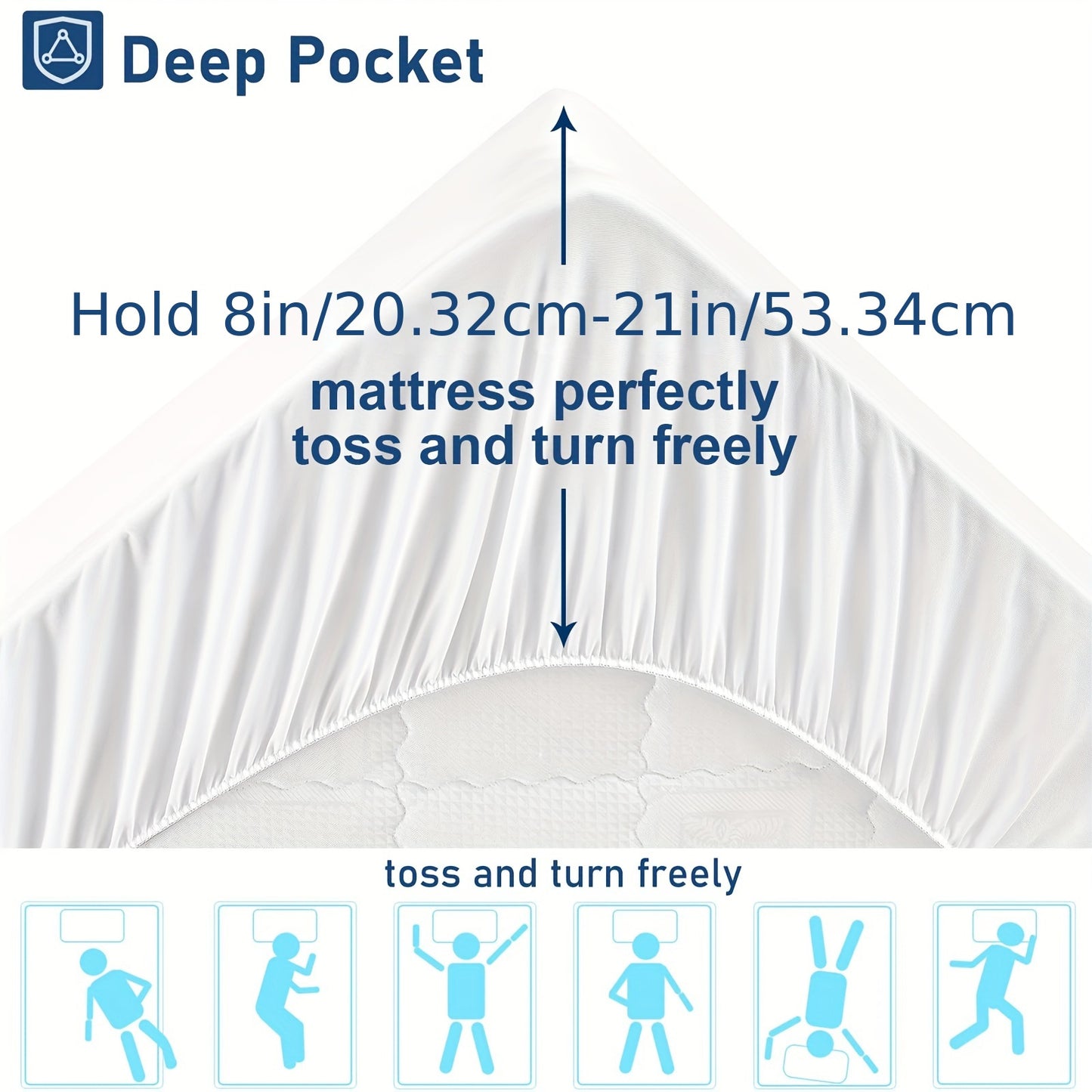 1-pack Extra-thick, Breathable, Ultra-soft 1000 GSM, Feather Alternative-fill Mattress Protector (8-21-inch Deep Pockets), Comfort Support Back Mattress Cover (54x75 Inches, White)