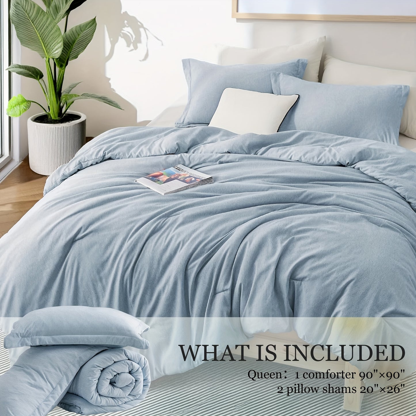Twin/Full/Queen/King Size Comforter Set - 3pcs Beige Bedding Set for All Seasons, Light Luxury And Minimalist Style Design Bed in a Bag with 1 Comforter, 2 Pillowcases, Perfect Gift for Family And Friend