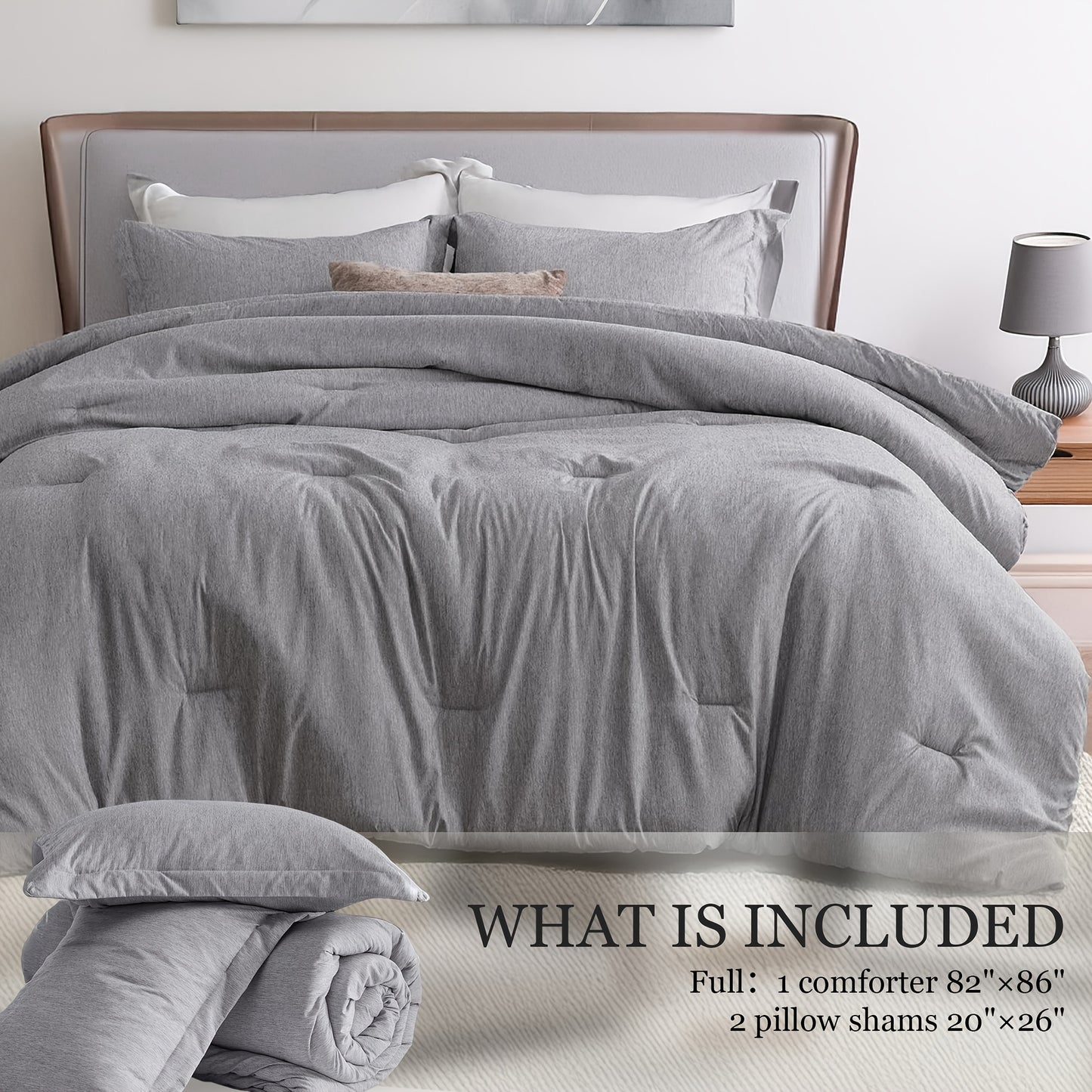 Twin/Full/Queen/King Size Comforter Set - 3pcs Beige Bedding Set for All Seasons, Light Luxury And Minimalist Style Design Bed in a Bag with 1 Comforter, 2 Pillowcases, Perfect Gift for Family And Friend