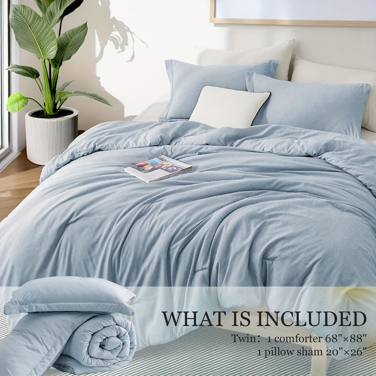 Twin/Full/Queen/King Size Comforter Set - 3pcs Beige Bedding Set for All Seasons, Light Luxury And Minimalist Style Design Bed in a Bag with 1 Comforter, 2 Pillowcases, Perfect Gift for Family And Friend