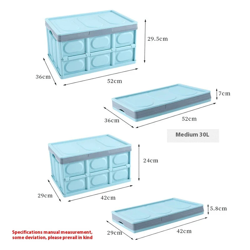 Dormitory Loading Book Snack Storage Travel Storage Box Portable Car Backup Folding Storage Box Car Multi-functional Storage Box