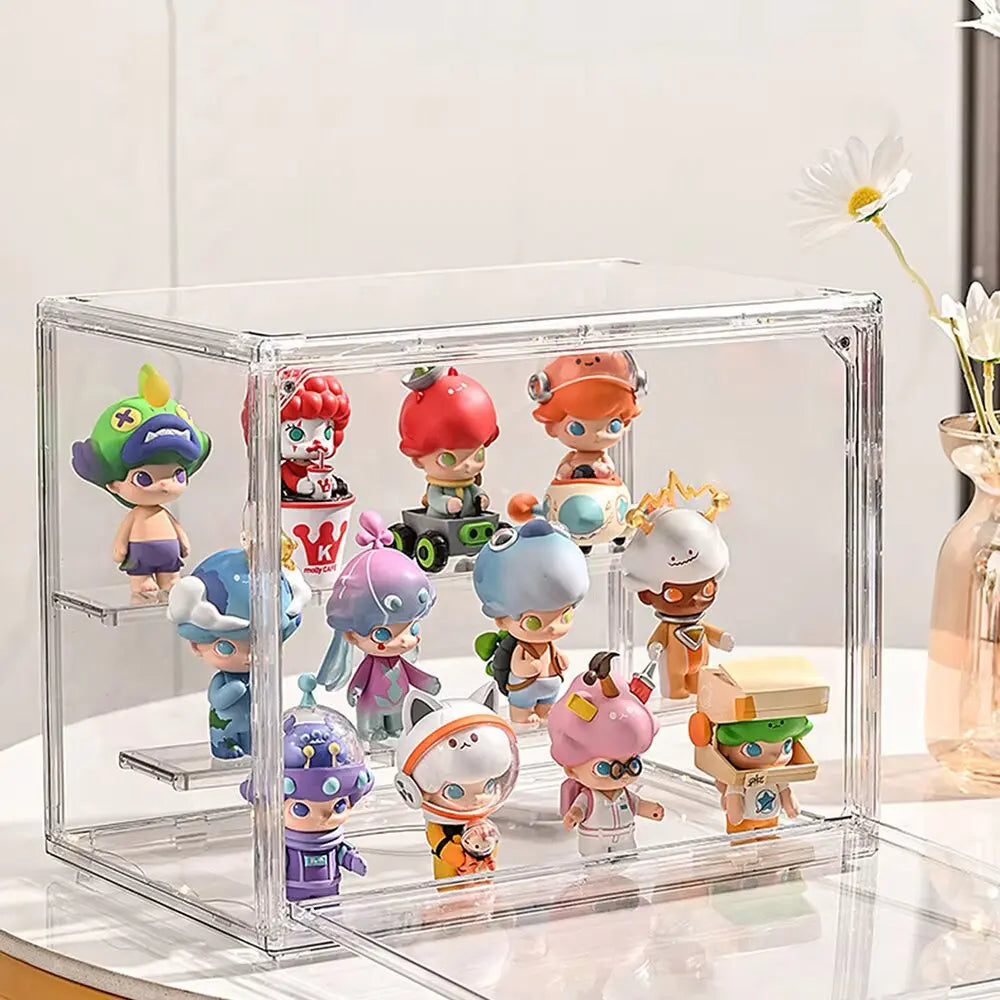 1pc Three Layer Acrylic Display Rack Transparent Ladder Handmade Anime Car Model Blind Box Storage Box Jewelry Sorting Box