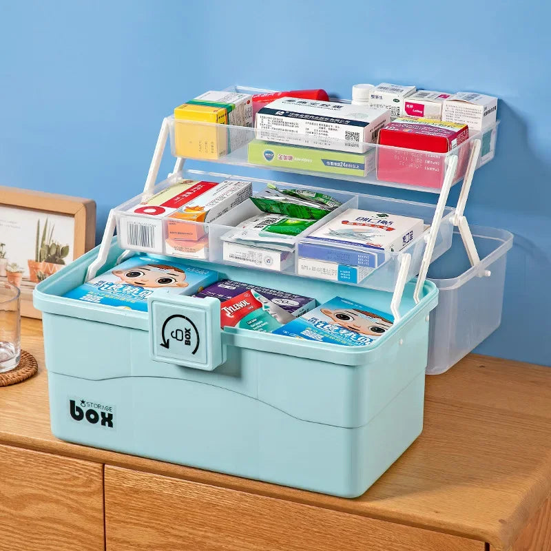 Large Capacity Home Medicine Box Medicine Storage Multi Layer Classification Home Medicine Box Portable First Aid Medical Kit
