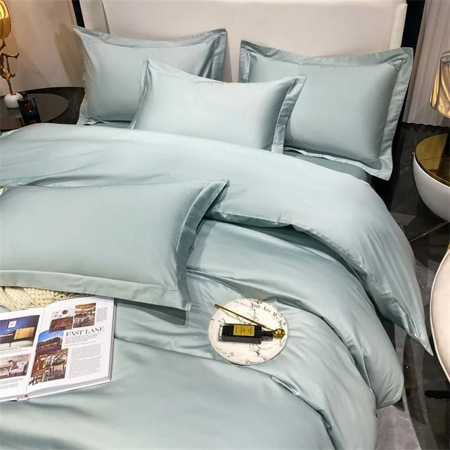 3pcs Set Luxury Bedding Set 100% Egyptian Cotton Duvet Cover Set Single Double Queen King Bed Cover Soft Quilt Cover Pillowcase