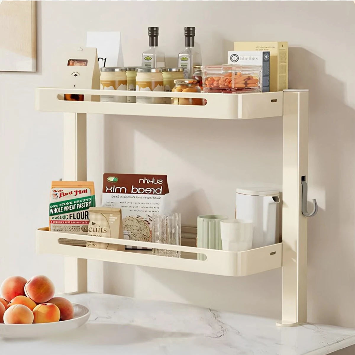 2Layer Desktop Storage Shelf Office Table Stationery Bookshelf Rak Desktop 0rganizer Meja Desktop Organizing Rack