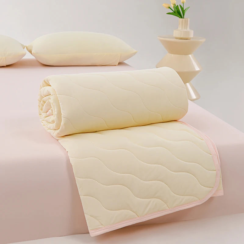 New Printed Cool Feeling Spring Summer Quilt Soft Comfortable Quilted Quilts Single Double Blanket for Bed Comforter Thin Duvet