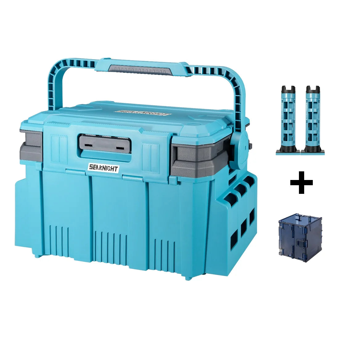 SeaKnight Brand 20L Fishing Tackle Box SK05 Double Layer Large Capacity Hard Fishing Storage Box Multifunctional Case Rod Holder