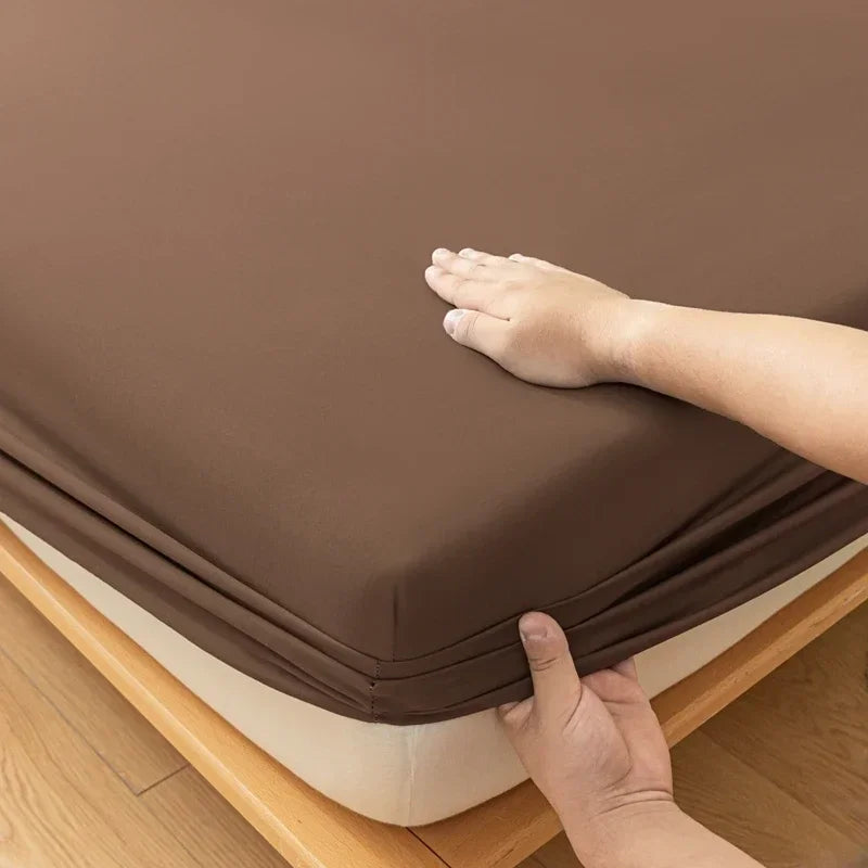 2 People Luxury Double Bed Bed Sheet Elastic Fitted Sheet Mattress Cover Couple Bed Linen 150/180x200 Bedding Queen King Size