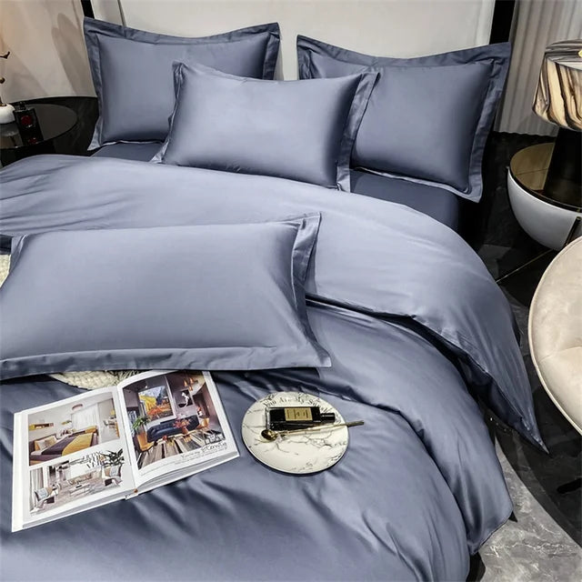 3pcs Set Luxury Bedding Set 100% Egyptian Cotton Duvet Cover Set Single Double Queen King Bed Cover Soft Quilt Cover Pillowcase