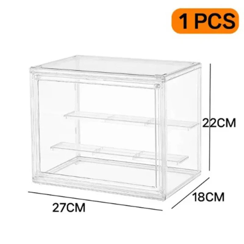 1pc Three Layer Acrylic Display Rack Transparent Ladder Handmade Anime Car Model Blind Box Storage Box Jewelry Sorting Box