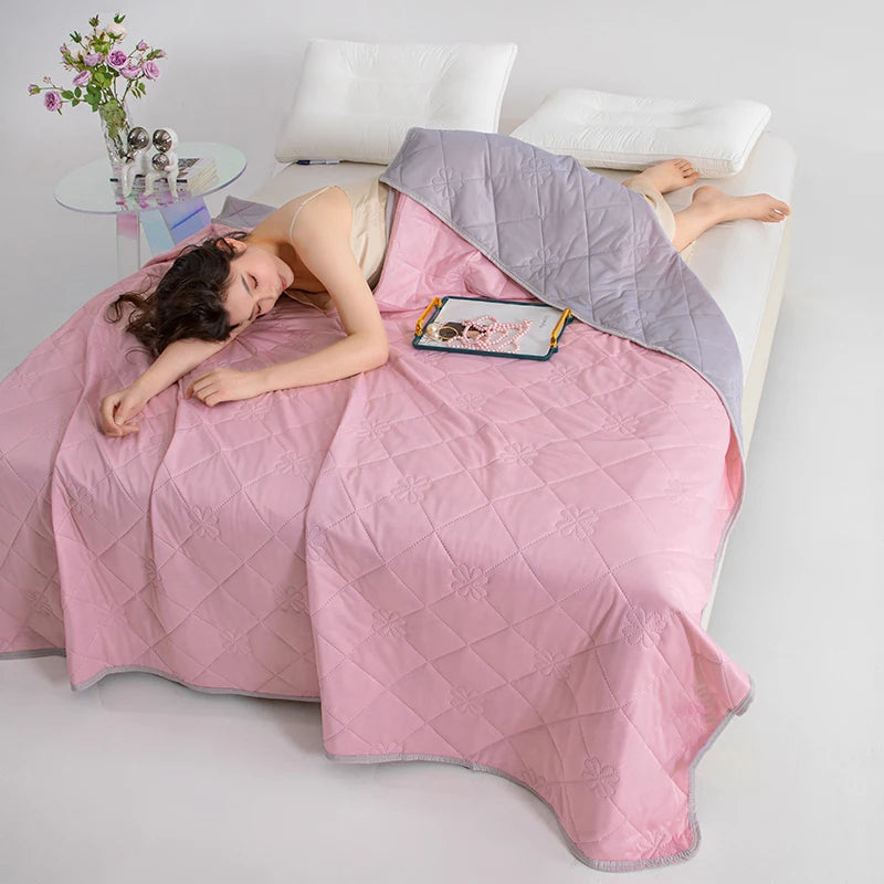 Soft Breathable Summer Blanket Cooling Feeling King Size Quilt Summer Air Condition Comforter Grade A Lightweight Coolness Duvet