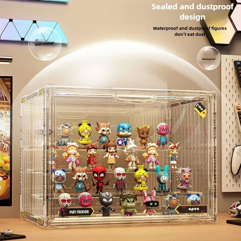Containerized designs Acrylic Organizer for Collectible Figures and Blind Box High Definition Transparent Miniature Display Case