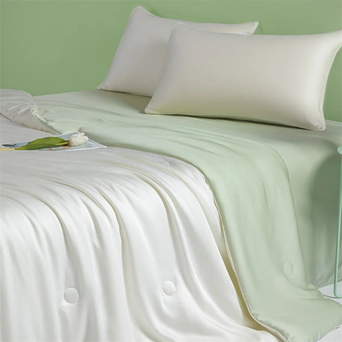 2024 Summer Cool Quilt Water Washed Ice Silk Double Sides Cooling, Cold Air Conditioning Thin Blanket, Luxury Bedding Comforter