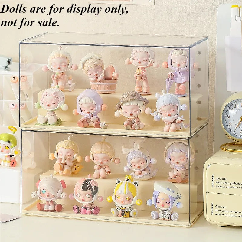 2PC Blind Box Storage Display Stand Acrylic Transparent Lego Hand-made Decoration Display Cabinet Dust-proof Display Box