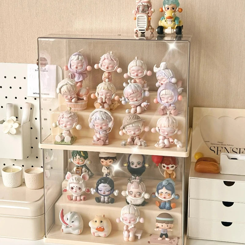 2PC Blind Box Storage Display Stand Acrylic Transparent Lego Hand-made Decoration Display Cabinet Dust-proof Display Box