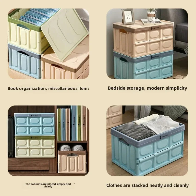 Dormitory Loading Book Snack Storage Travel Storage Box Portable Car Backup Folding Storage Box Car Multi-functional Storage Box