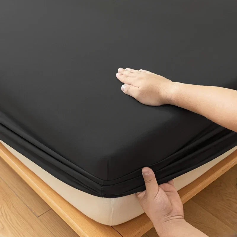 2 People Luxury Double Bed Bed Sheet Elastic Fitted Sheet Mattress Cover Couple Bed Linen 150/180x200 Bedding Queen King Size