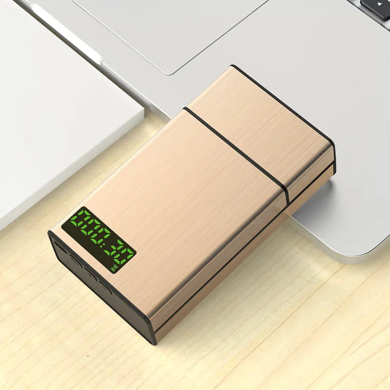 Portable Lock Box Smart Cigarette Box Auxiliary Smoking Cessation Smoke Control Artifact Aluminum Alloy Box Timing Lock Box