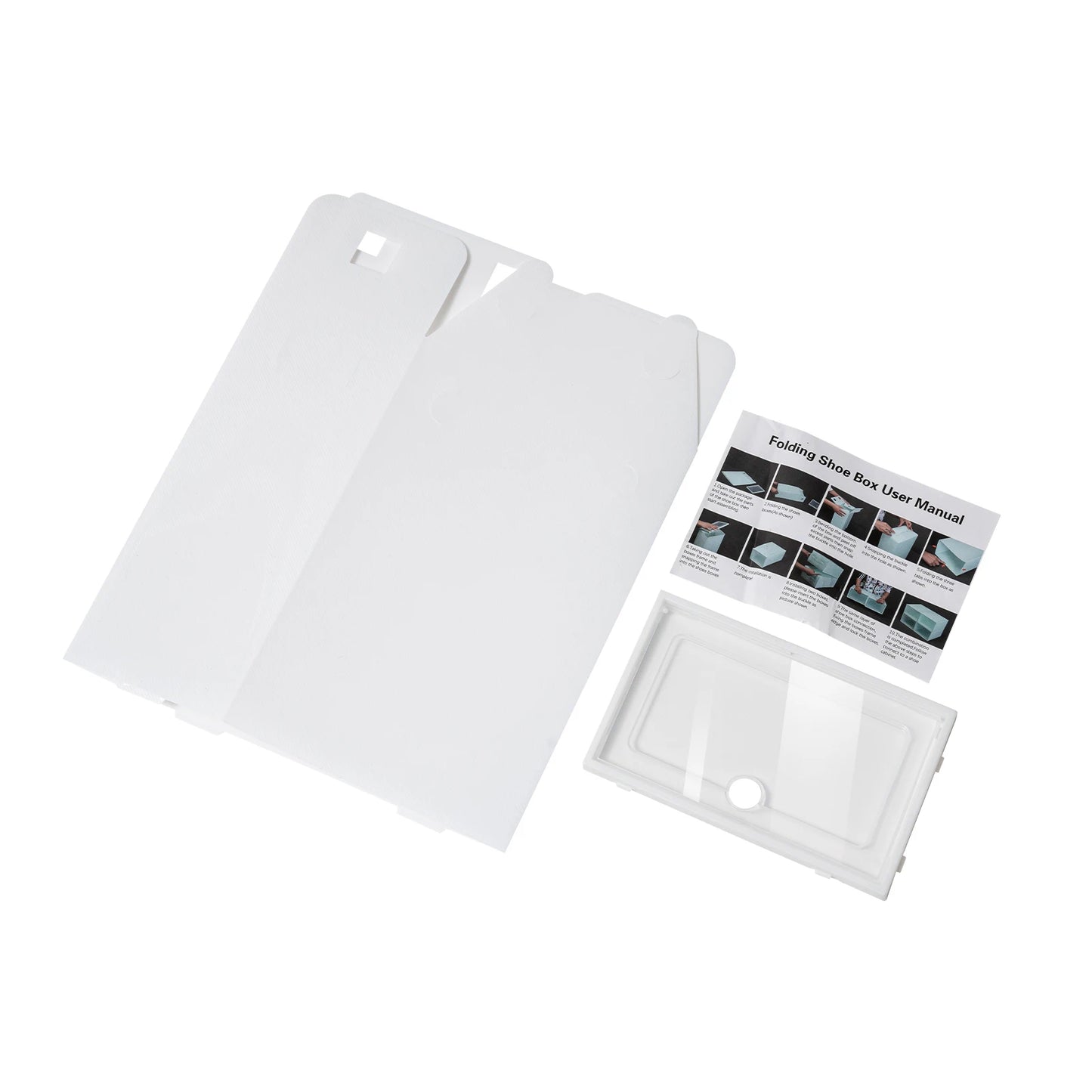 24 pcs Thick Transparent Shoe Box Simple Plastic Drawer Style Stackable Box Dustproof Free Combination Rack