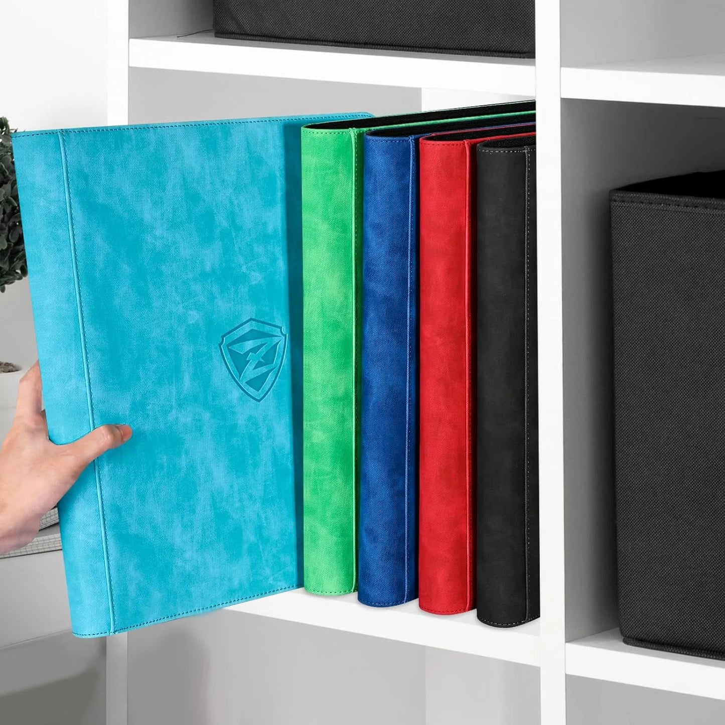 Toploader Card Binder, 9-Pocket Trading Card Album Holder fits for 3 x 4'' Top Loader, Double-sided Card Display Storage Carry