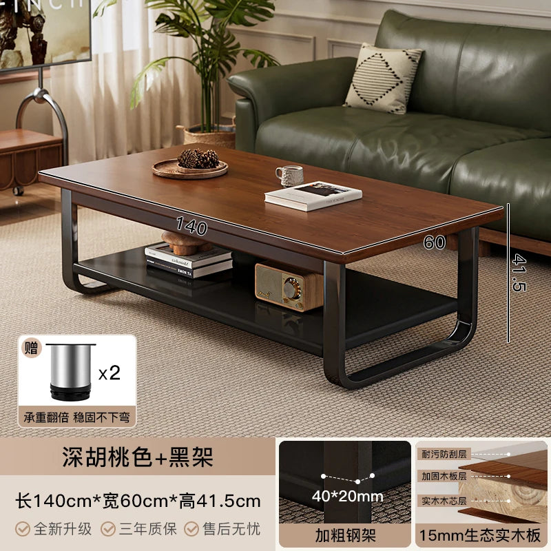 Luxury Legs Metal Coffee Tables Wood Modern Simple Minimalist Square Coffee Tables Glam Unique Table Basse Living Room Furniture