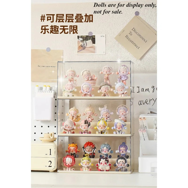 2PC Blind Box Storage Display Stand Acrylic Transparent Lego Hand-made Decoration Display Cabinet Dust-proof Display Box