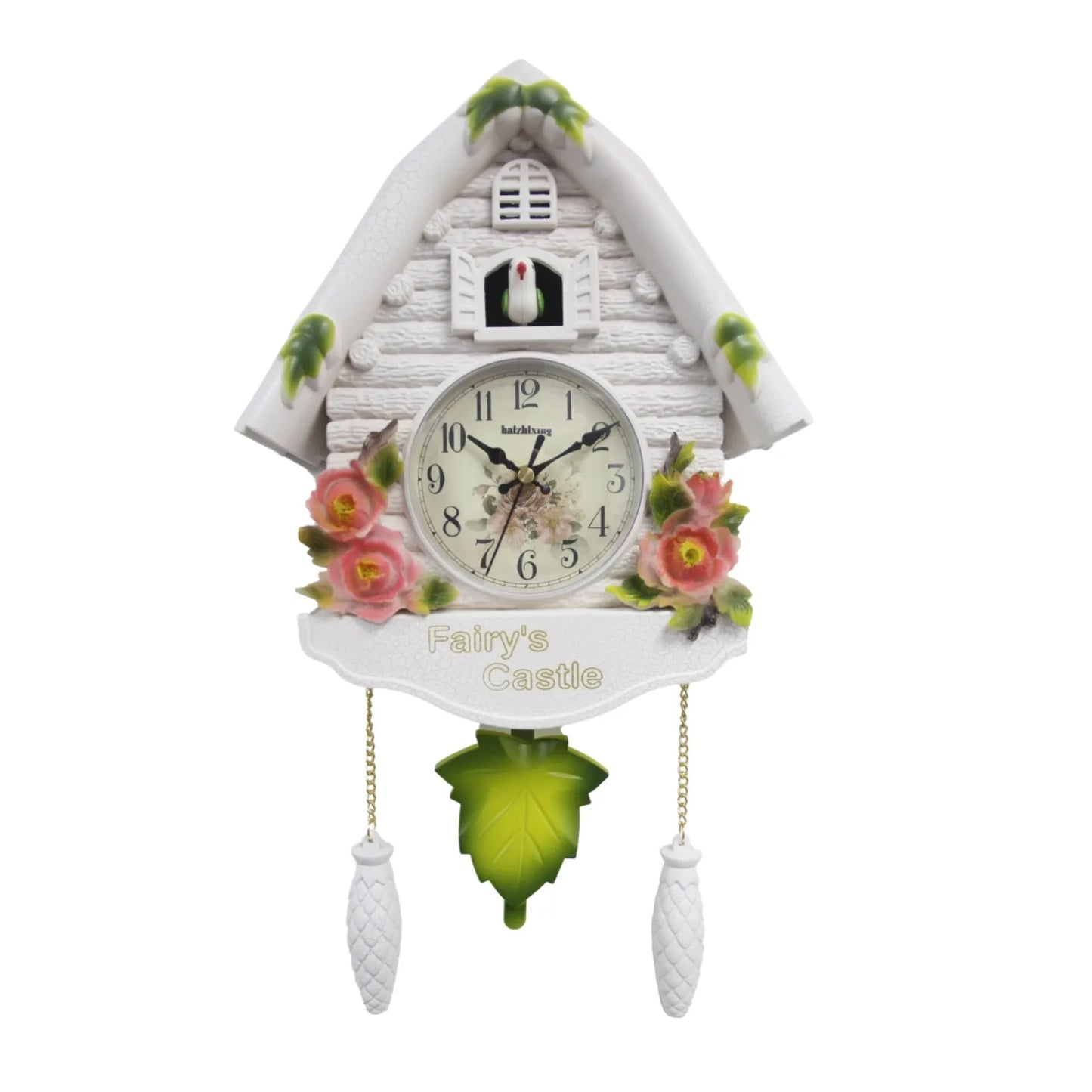 Cuckoo Clock Wall Clock Bird House Day Time Hourly Alarm Clocks Nordic Pendulum Wall Watch Decorations for Kids Home Living Room