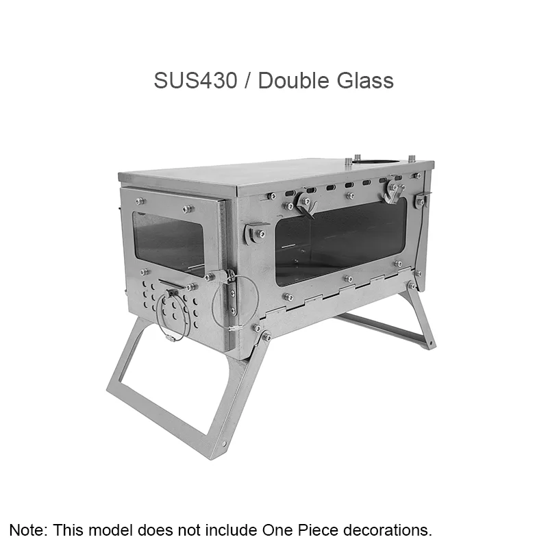 One Piece Folding Stainless Steel & Titanium Wood Burning Camping Stove ā Portable Outdoor Fire Pit for BBQ, Hiking, Picnic, Sur