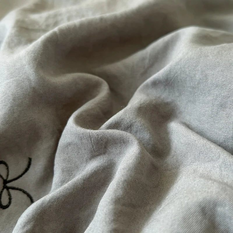 2025 Embroidered, washed cotton, summer quilt, air-conditioned, skin friendly, breathable, machine washable bedding