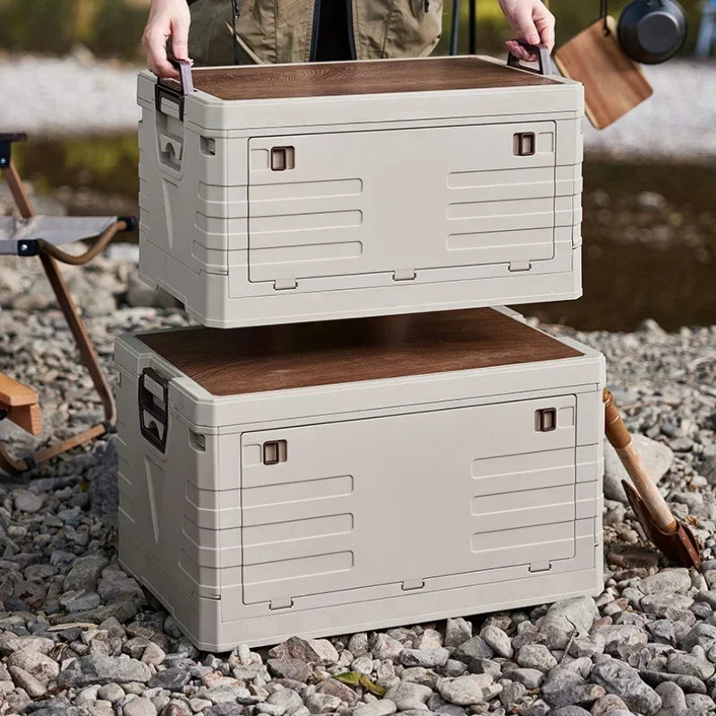 Outdoor Camping Folding Storage Box Car Storage Food Box Travel Storage Bag Camping Equipment Tableware Storage Organizing Box