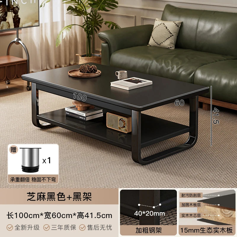 Luxury Legs Metal Coffee Tables Wood Modern Simple Minimalist Square Coffee Tables Glam Unique Table Basse Living Room Furniture