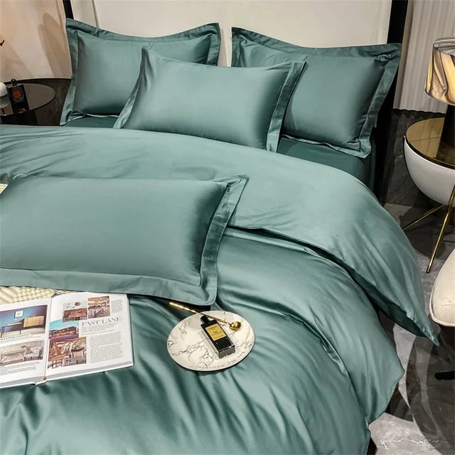 3pcs Set Luxury Bedding Set 100% Egyptian Cotton Duvet Cover Set Single Double Queen King Bed Cover Soft Quilt Cover Pillowcase