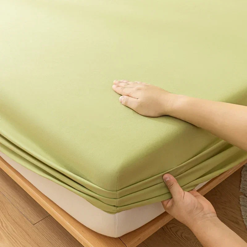 2 People Luxury Double Bed Bed Sheet Elastic Fitted Sheet Mattress Cover Couple Bed Linen 150/180x200 Bedding Queen King Size