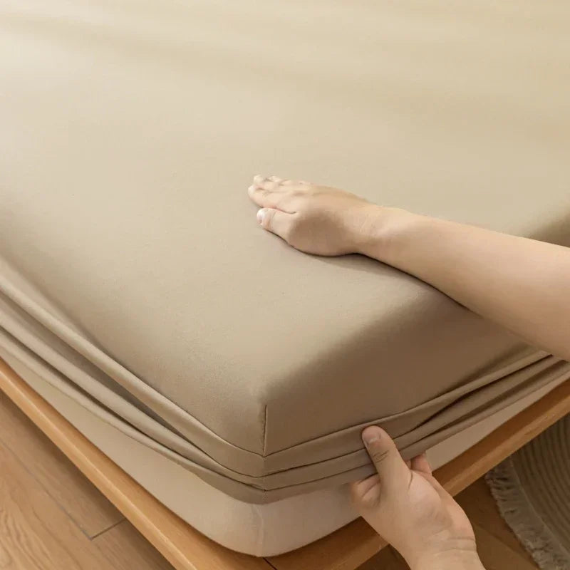 2 People Luxury Double Bed Bed Sheet Elastic Fitted Sheet Mattress Cover Couple Bed Linen 150/180x200 Bedding Queen King Size