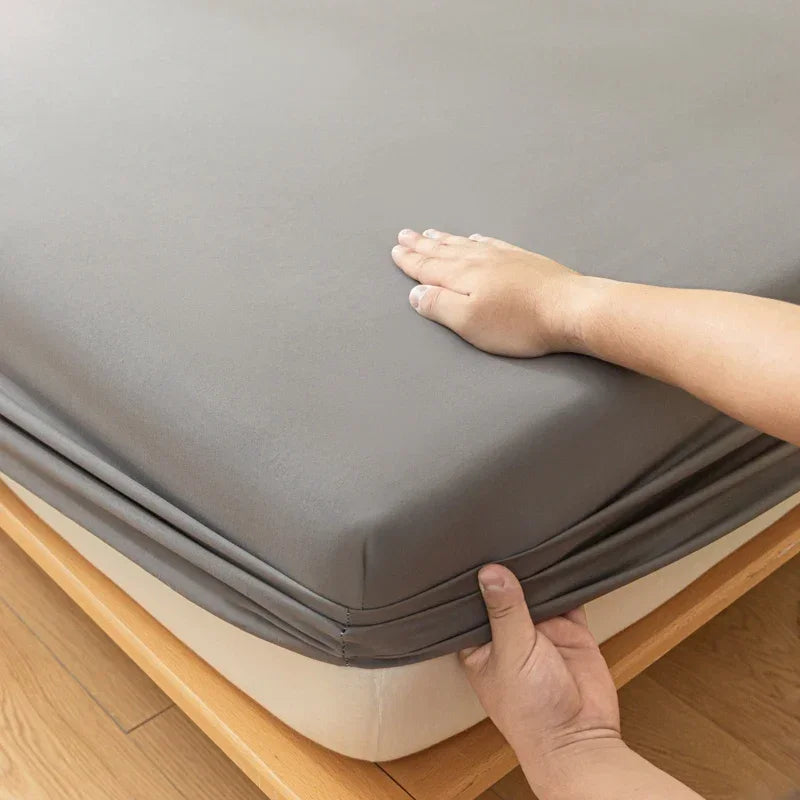 2 People Luxury Double Bed Bed Sheet Elastic Fitted Sheet Mattress Cover Couple Bed Linen 150/180x200 Bedding Queen King Size