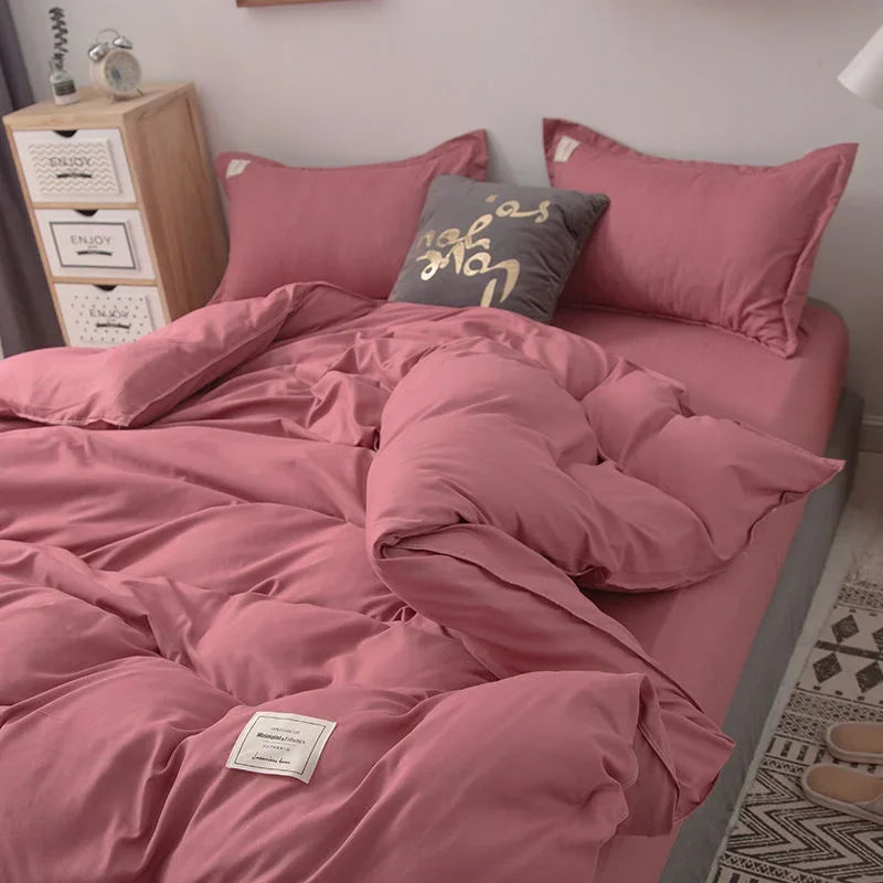 Ins Princess Pink Heart Duvet Cover Set Pillowcase Bed Sheet Kids Girls Bedding Set Queen Twin Cute Kawaii Quilt Cover No Filler
