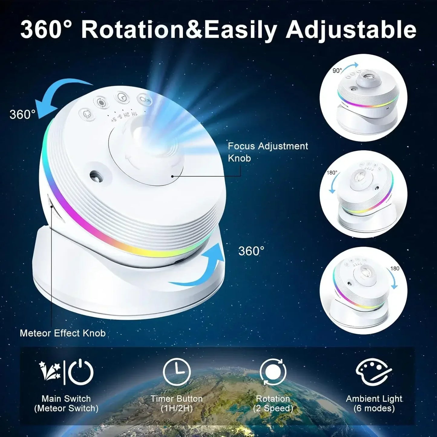 Xiaomi LED Night Light Galaxy Star Projector 4K HD 13 IN 1 Planetarium Projector 360° Rotation For Bedroom Decor Children Gift