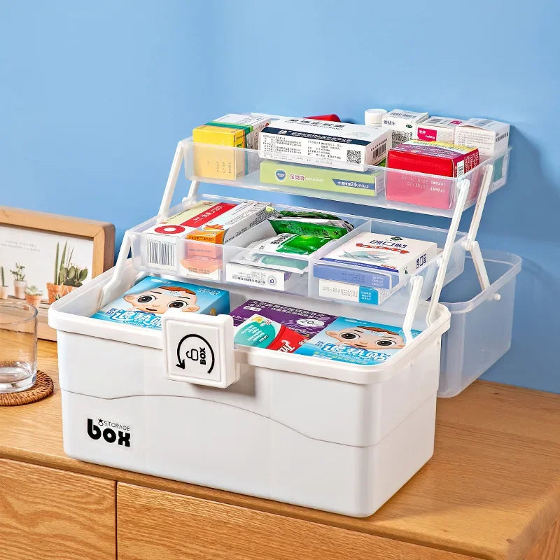 Large Capacity Home Medicine Box Medicine Storage Multi Layer Classification Home Medicine Box Portable First Aid Medical Kit