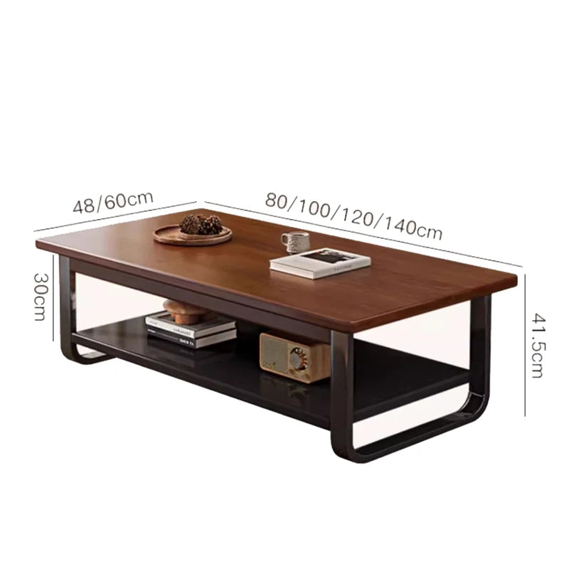 Luxury Legs Metal Coffee Tables Wood Modern Simple Minimalist Square Coffee Tables Glam Unique Table Basse Living Room Furniture