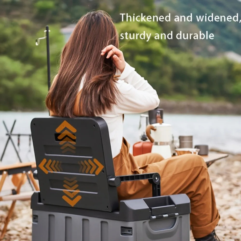 Foldable Storage Box For Sitting Camping Essential Storage Box Multi Functional Foldable Large Capacity Universal Camping Seat
