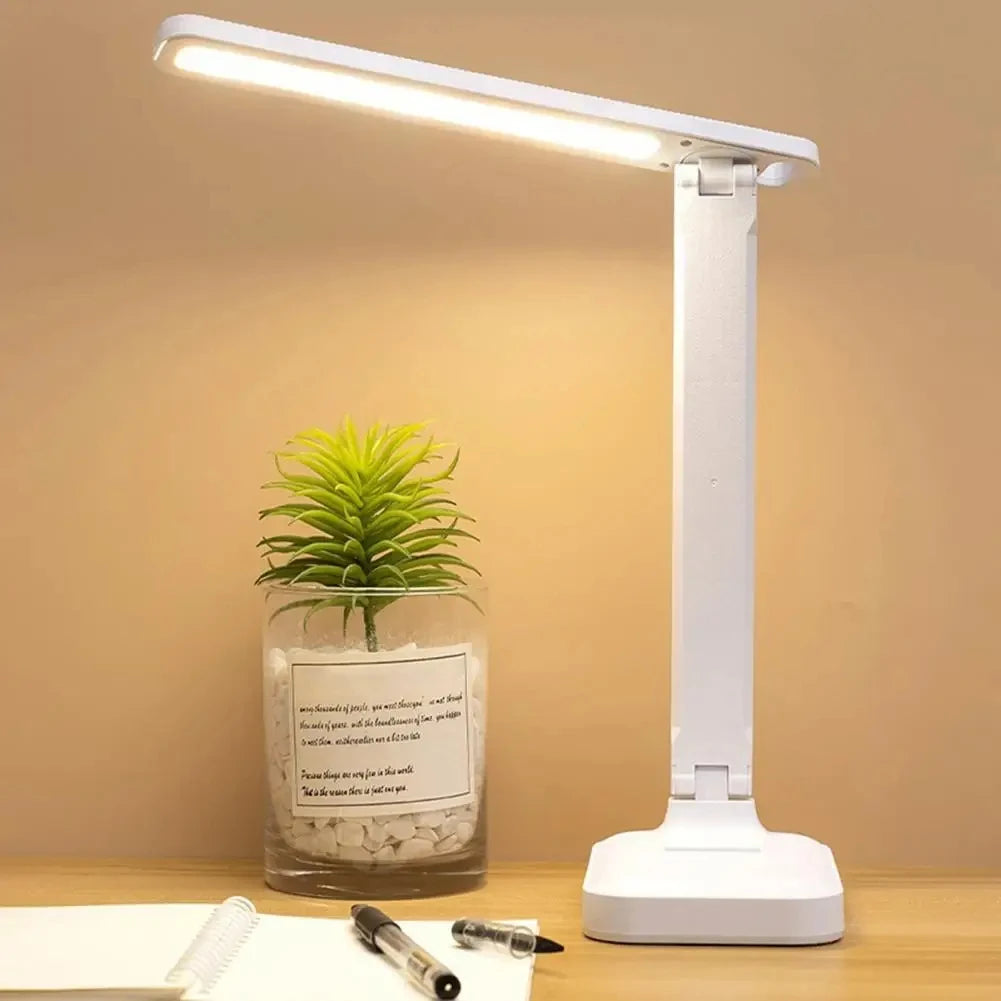 LED Touch Switch Foldable Adjustable Table Lamp USB Plug-in Stepless Dimming Eye Protection Desk Lamp Bedside Lamp Desk Lamp