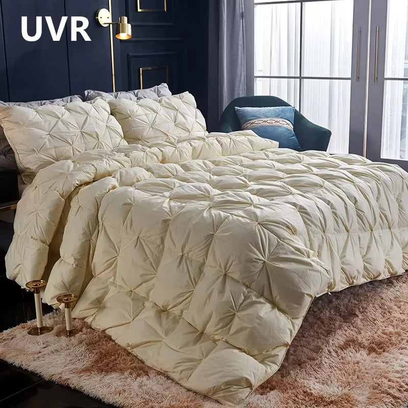 UVR 95% White Goose Down Comforter Down Comforter 5 Star Hotel Winter Down Comforter Full Cotton Comforter Double Bed Full Size