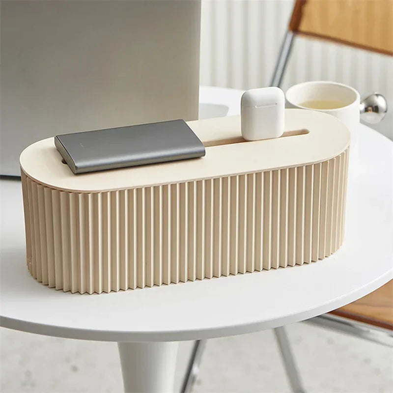 Plastic Practical Bedroom Tabletop Socket Cable Storage Case Easy to Use Cable Storage Box Portable Daily Use